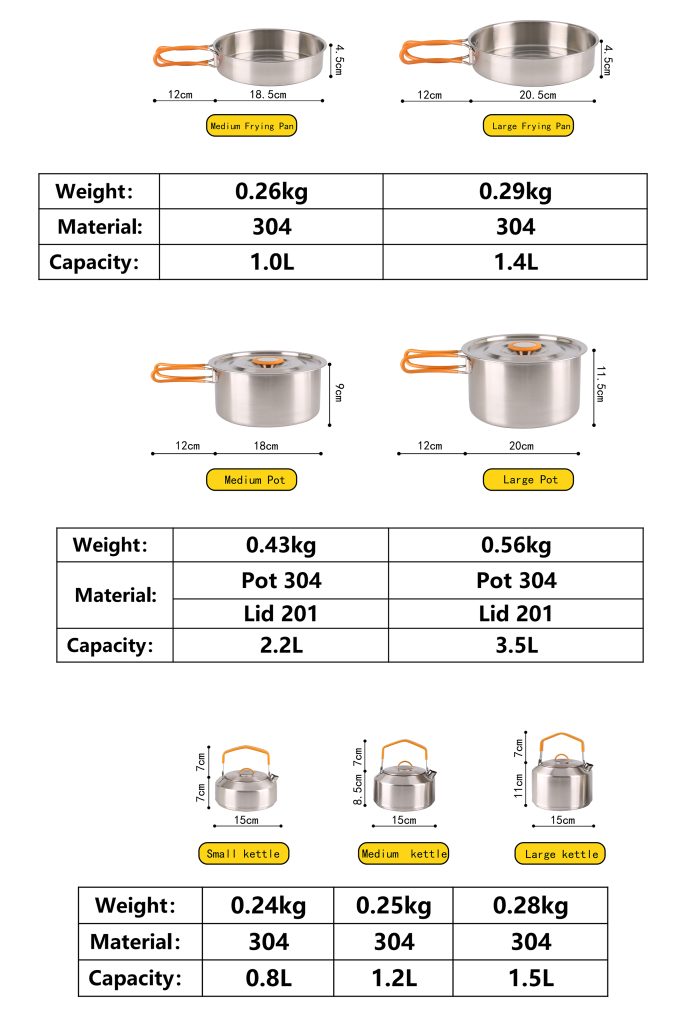304 material camping pot set 05