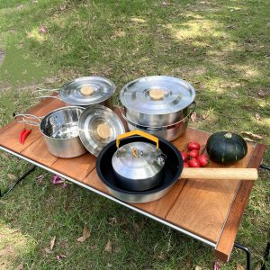4 or 5 Piece Camping Cookware Set 01