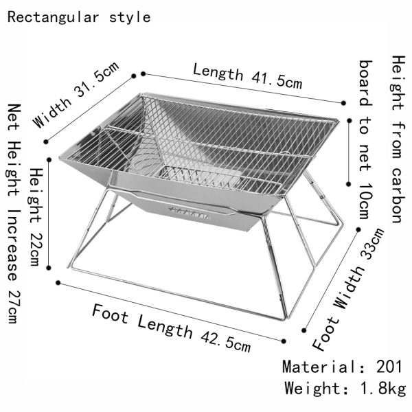 Folding Barbecue Grill 10