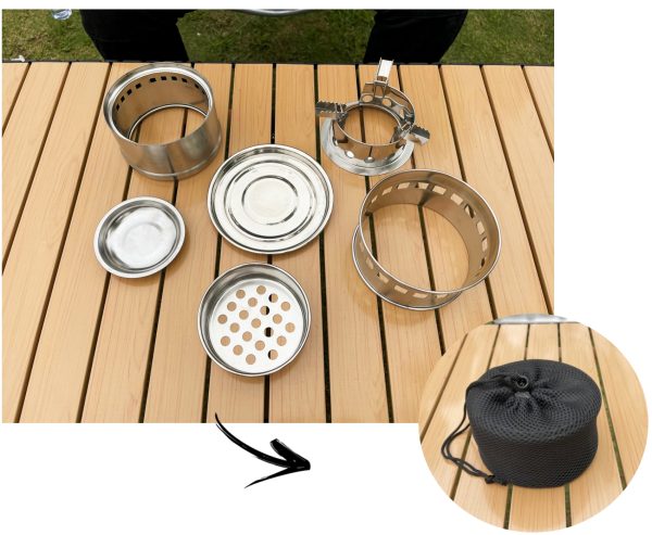 Portable firewood stove 10