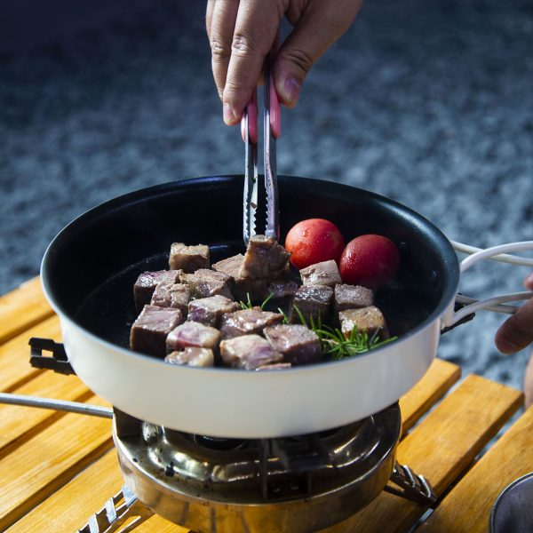 White camping pot set 04